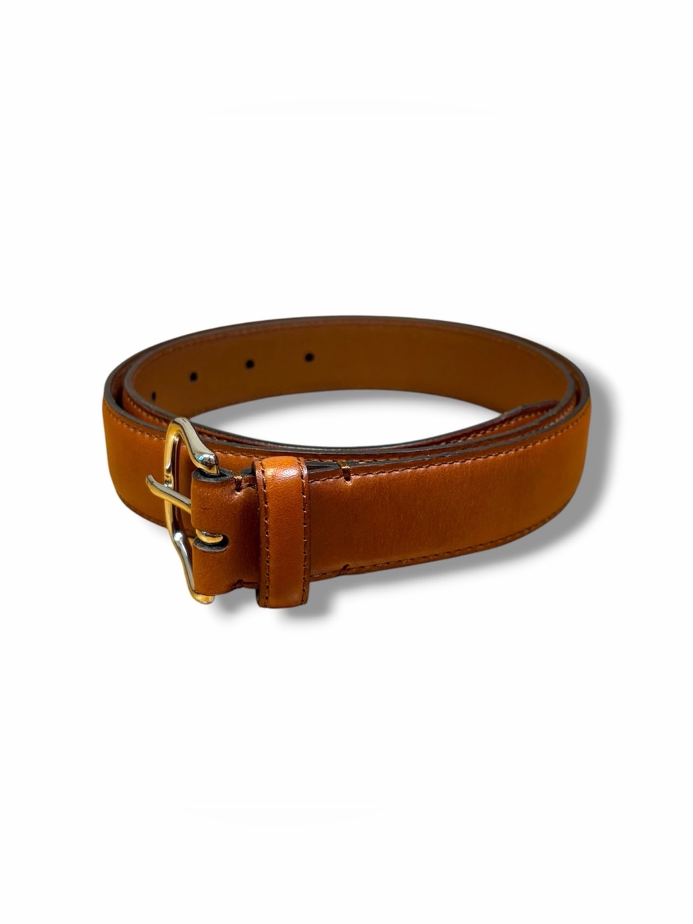 Babaton Leather Belt Brown Silver Buckle Belt Unisex Preppy Classic Sz M